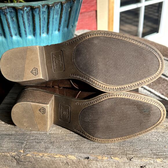 Rock & Candy LIPTON by ZiGi Ankle Boots SZ 8.5 Brown Bootie Chic Career Neutral - Picture 5 of 8